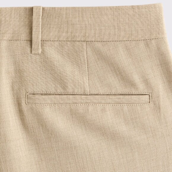 Abercrombie Collins Tailored Linen-Blend Pleated Suit Pant in beige texture - Picture 2 of 12
